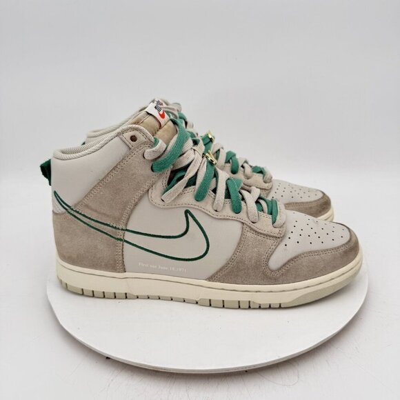 Nike Dunk High Men Size 9.5 DH0960-001 White Sail Green Training Shoes - Picture 2 of 11